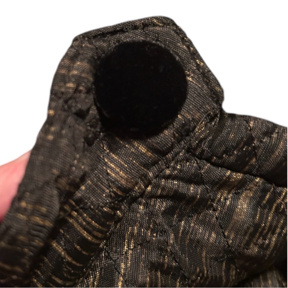 Authentic 1950s Quilted Black & Gold Poodle Skirt.  Zipper repair needed. - Picture 3 of 8